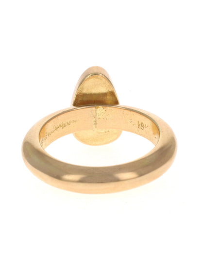 18K Gold Ring With High Grade Natural Lone Mountain Turquoise