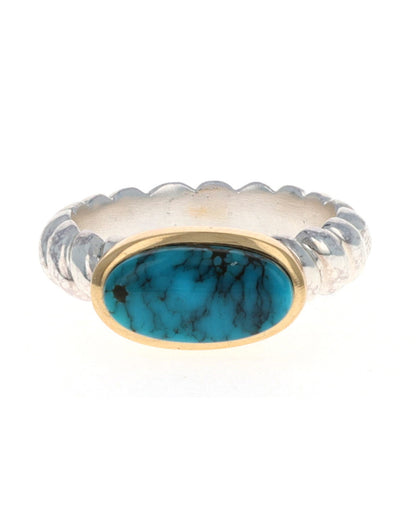 High Grade Natural Blue Moon Turquoise Ring