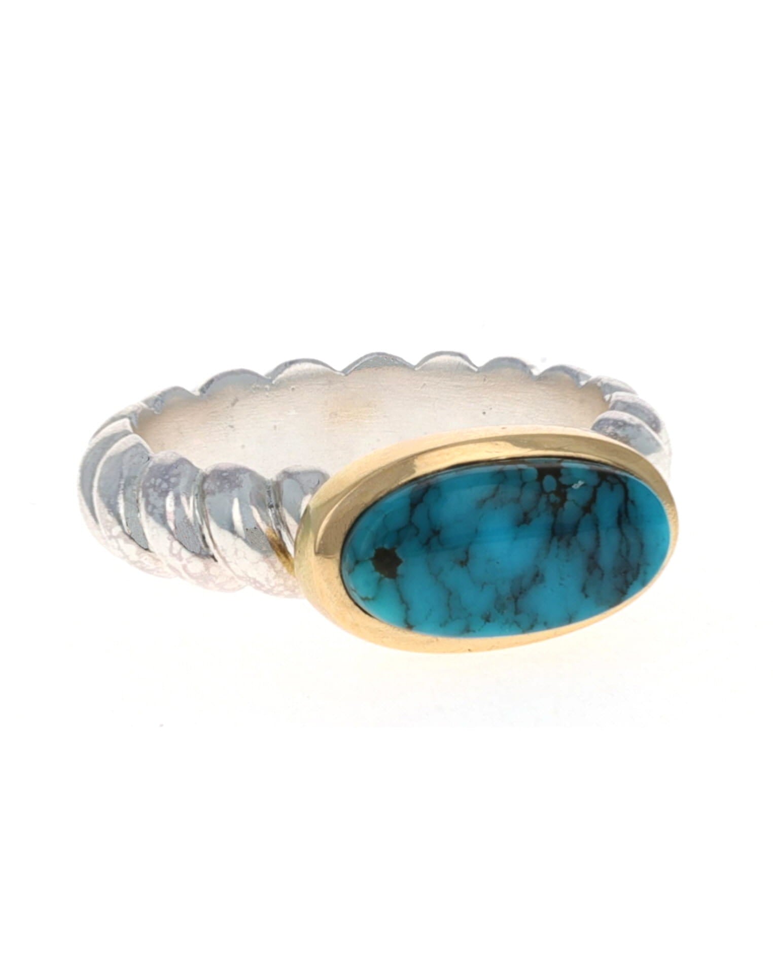 High Grade Natural Blue Moon Turquoise Ring