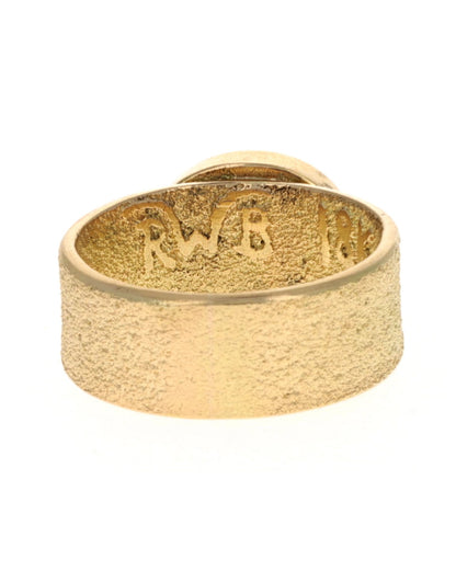 18K Goldring mit hochwertigem natürlichem Lone Mountain Türkis