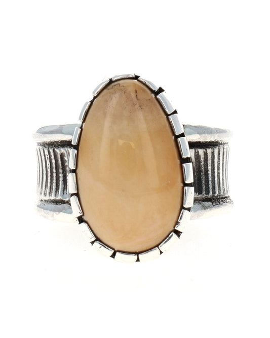 Natural Fossilized Walrus Ivory Ring