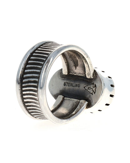 Natural Fossilized Walrus Ivory Ring