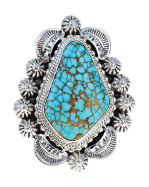 High Grade Natural #8 Web Turquoise Ring