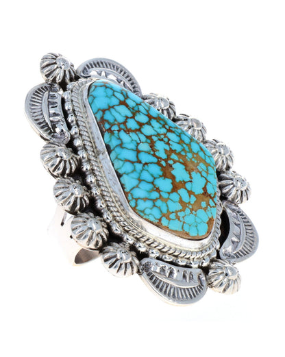 High Grade Natural #8 Web Turquoise Ring