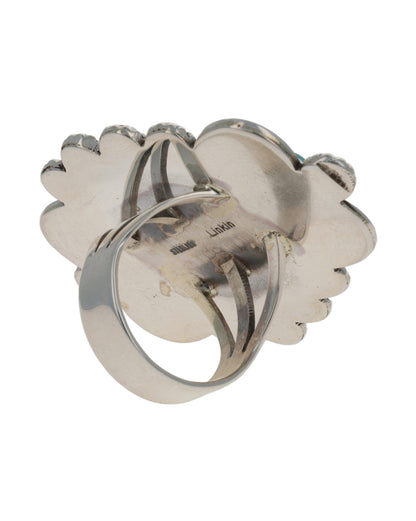 High Grade Natural #8 Web Turquoise Ring