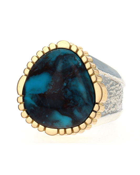 High Grade Natural Bisbee Turquoise Ring