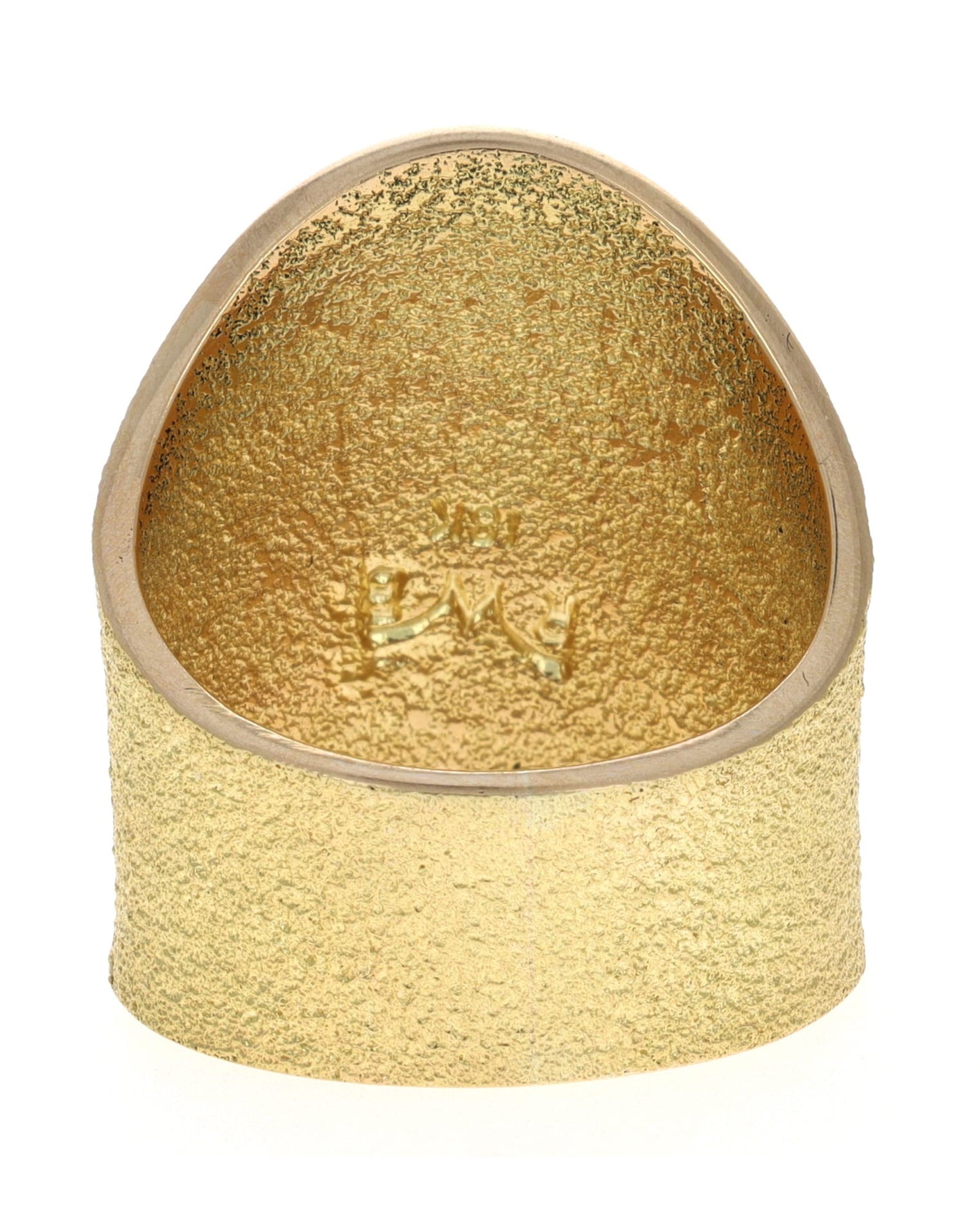 18K Gold Ring With High Grade Natural Bisbee Turquoise