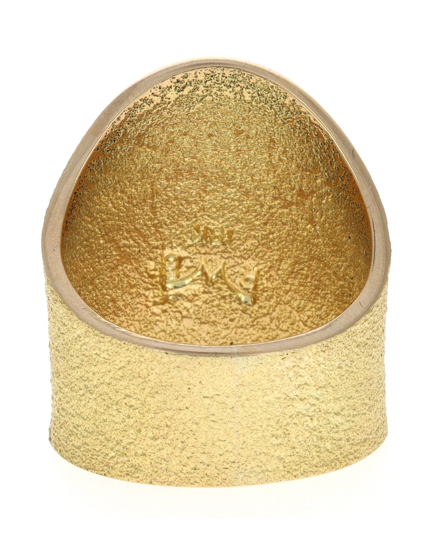 18K Gold Ring With High Grade Natural Bisbee Turquoise