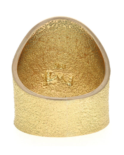 18K Gold Ring With High Grade Natural Bisbee Turquoise