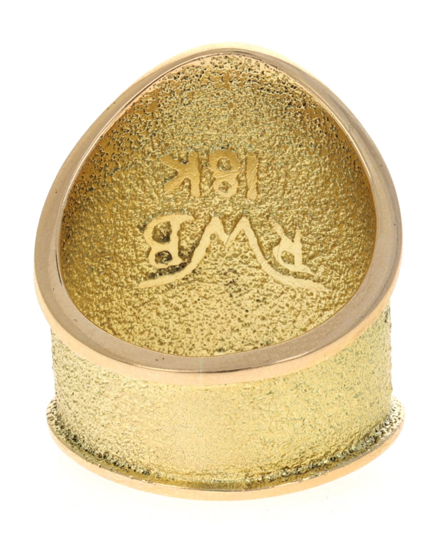 18K Gold Statement Ring With High Grade Natural Smokey Bisbee Turquoise