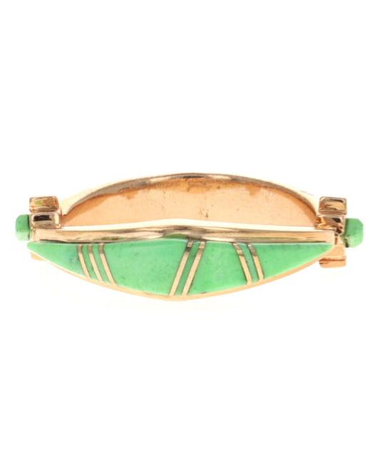 14K Gold Natural Orvil Jack Turquoise Ring