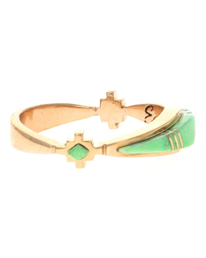 14K Gold Natural Orvil Jack Turquoise Ring