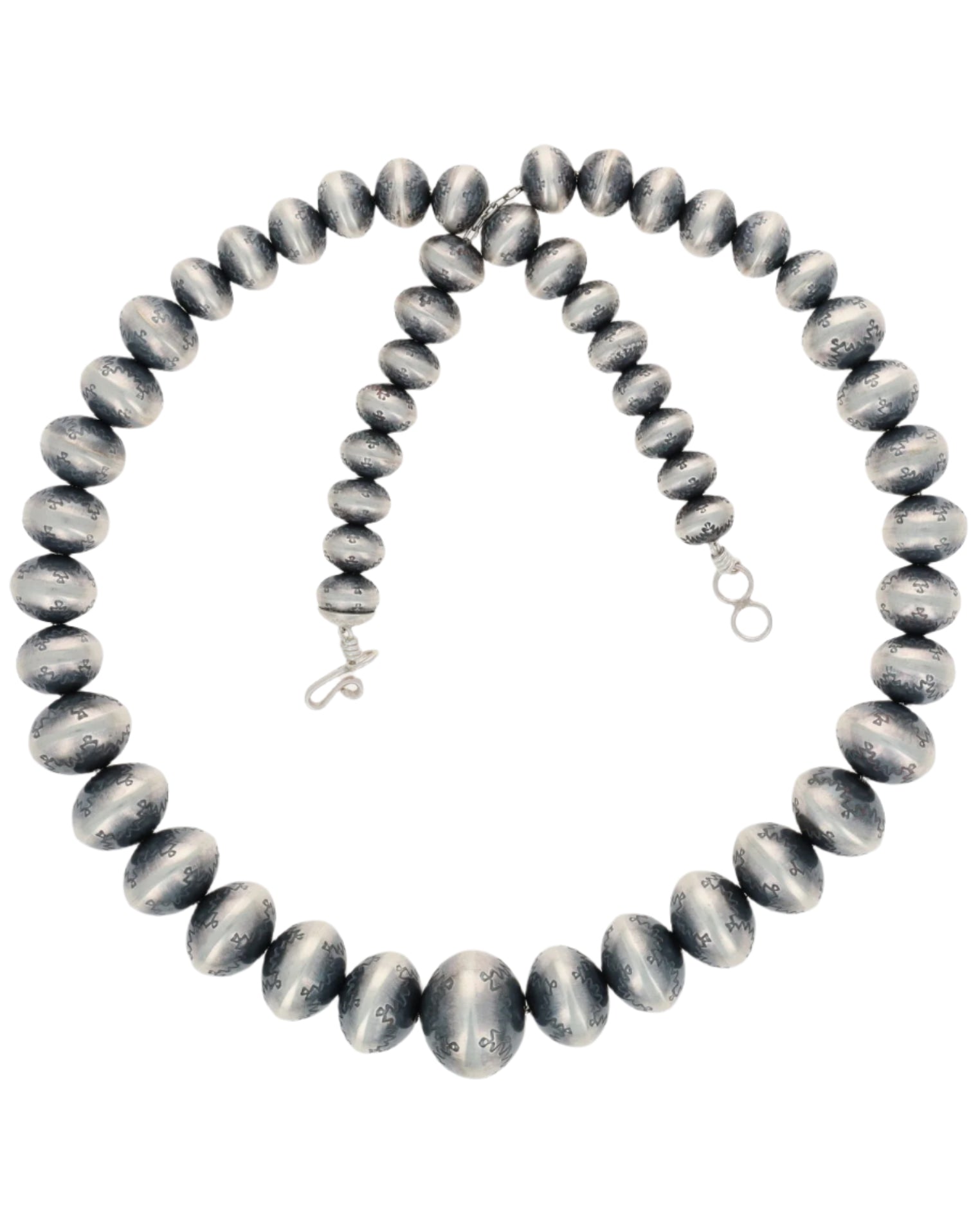 手作りの段階的なスターリングシルバービーズネックレス