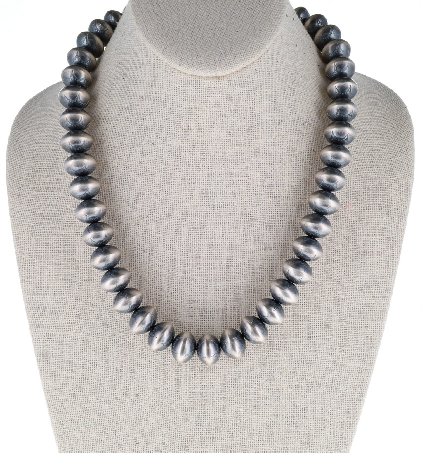 Handmade Sterling Silver Bead Necklace