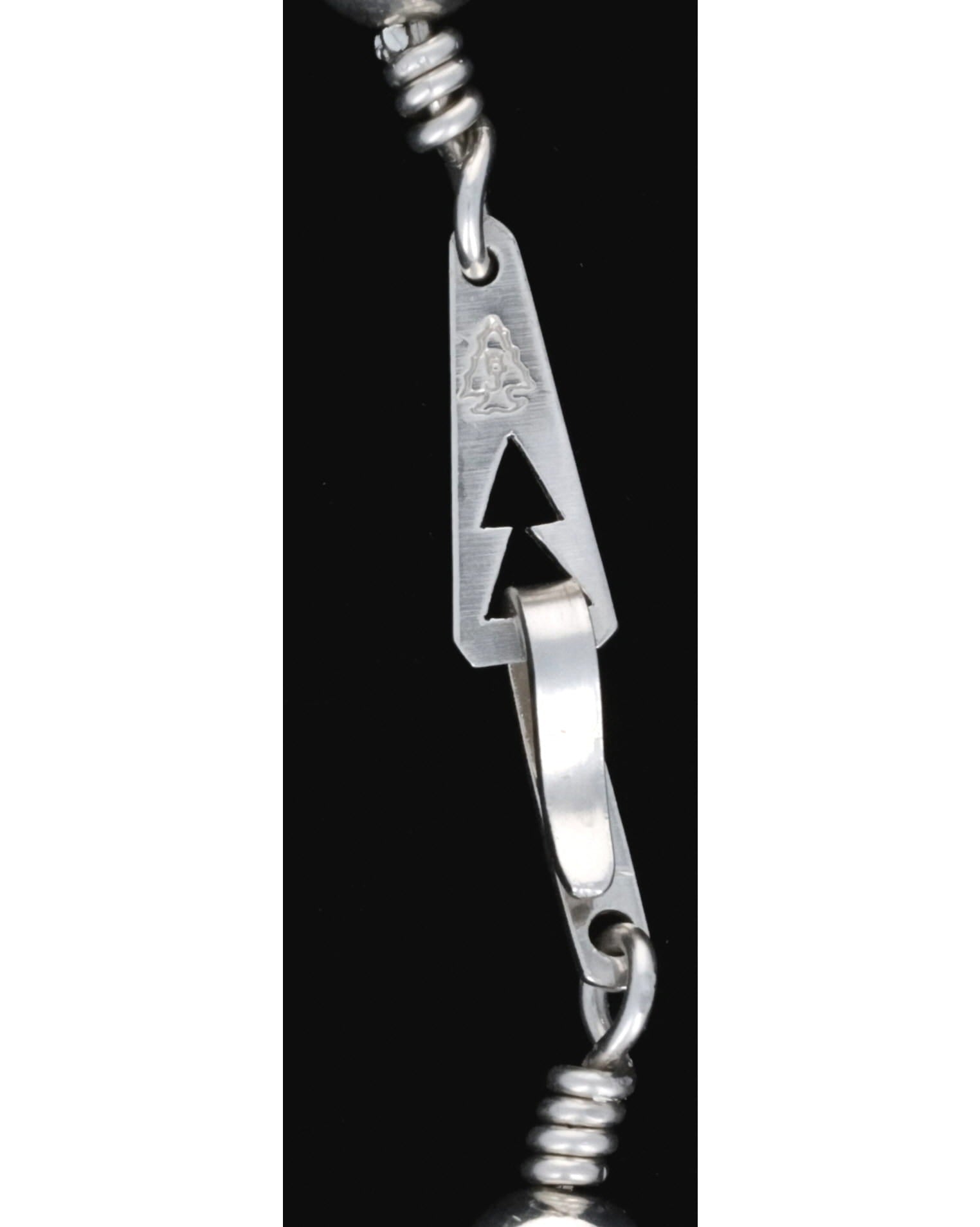 Handgefertigte Halskette aus Sterlingsilber mit Perlen