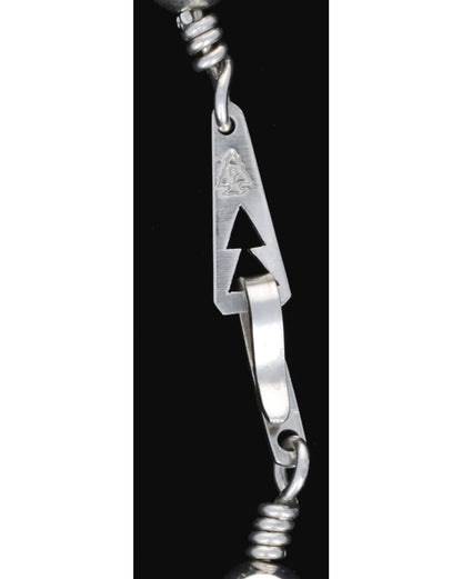 Handgefertigte Halskette aus Sterlingsilber mit Perlen