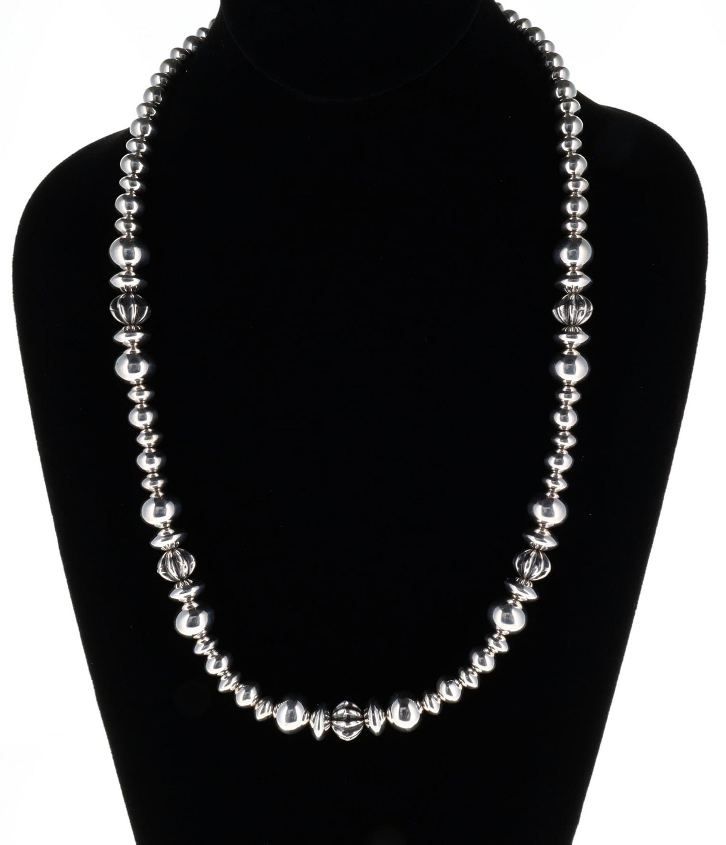 Handmade Sterling Silver Bead Necklace