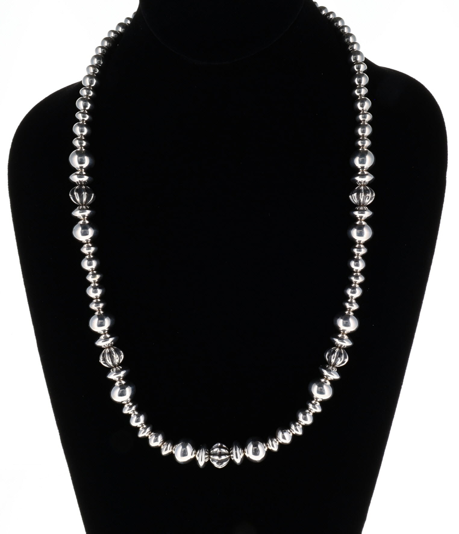 Handmade Sterling Silver Bead Necklace