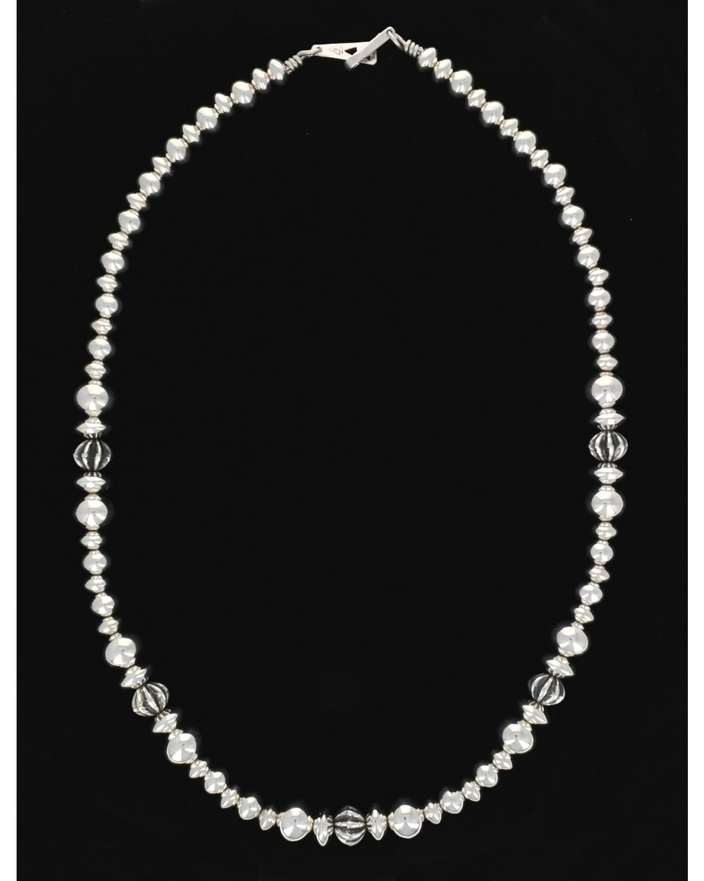 Handmade Sterling Silver Bead Necklace