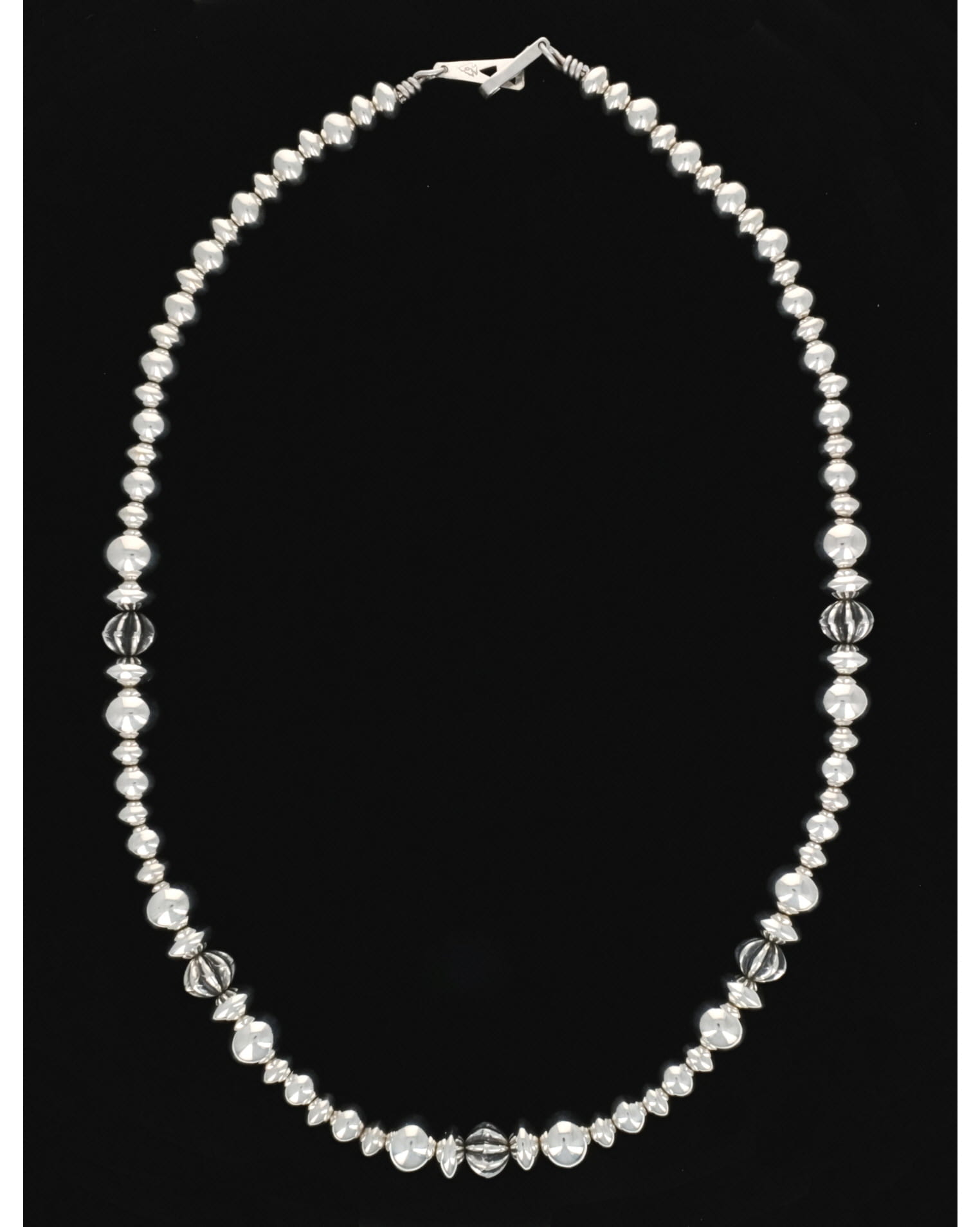 Handmade Sterling Silver Bead Necklace