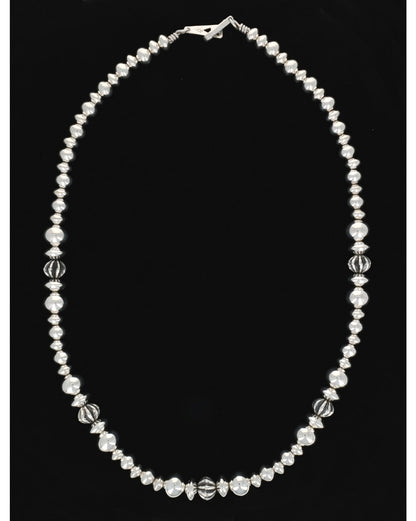 Handmade Sterling Silver Bead Necklace