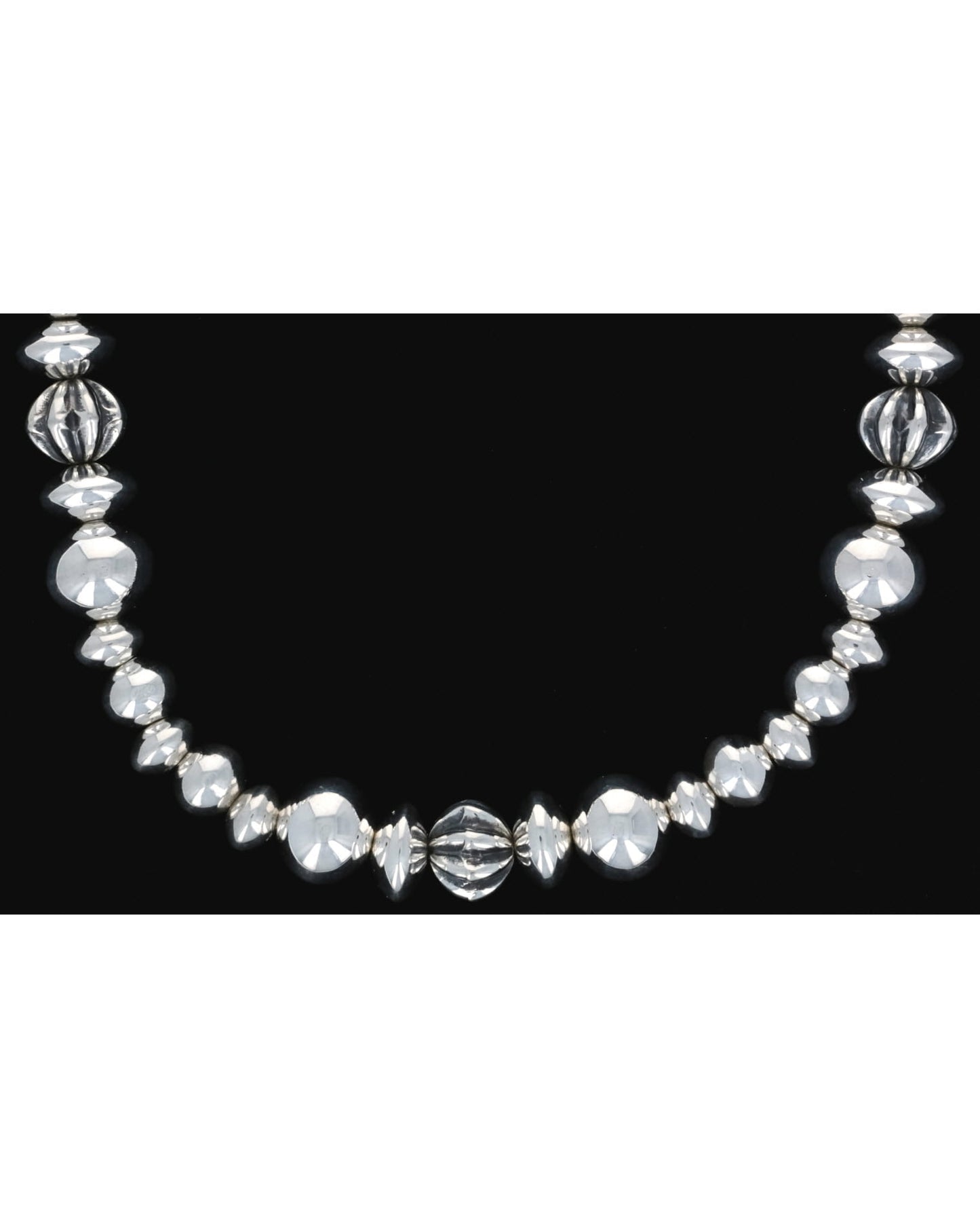 Handmade Sterling Silver Bead Necklace