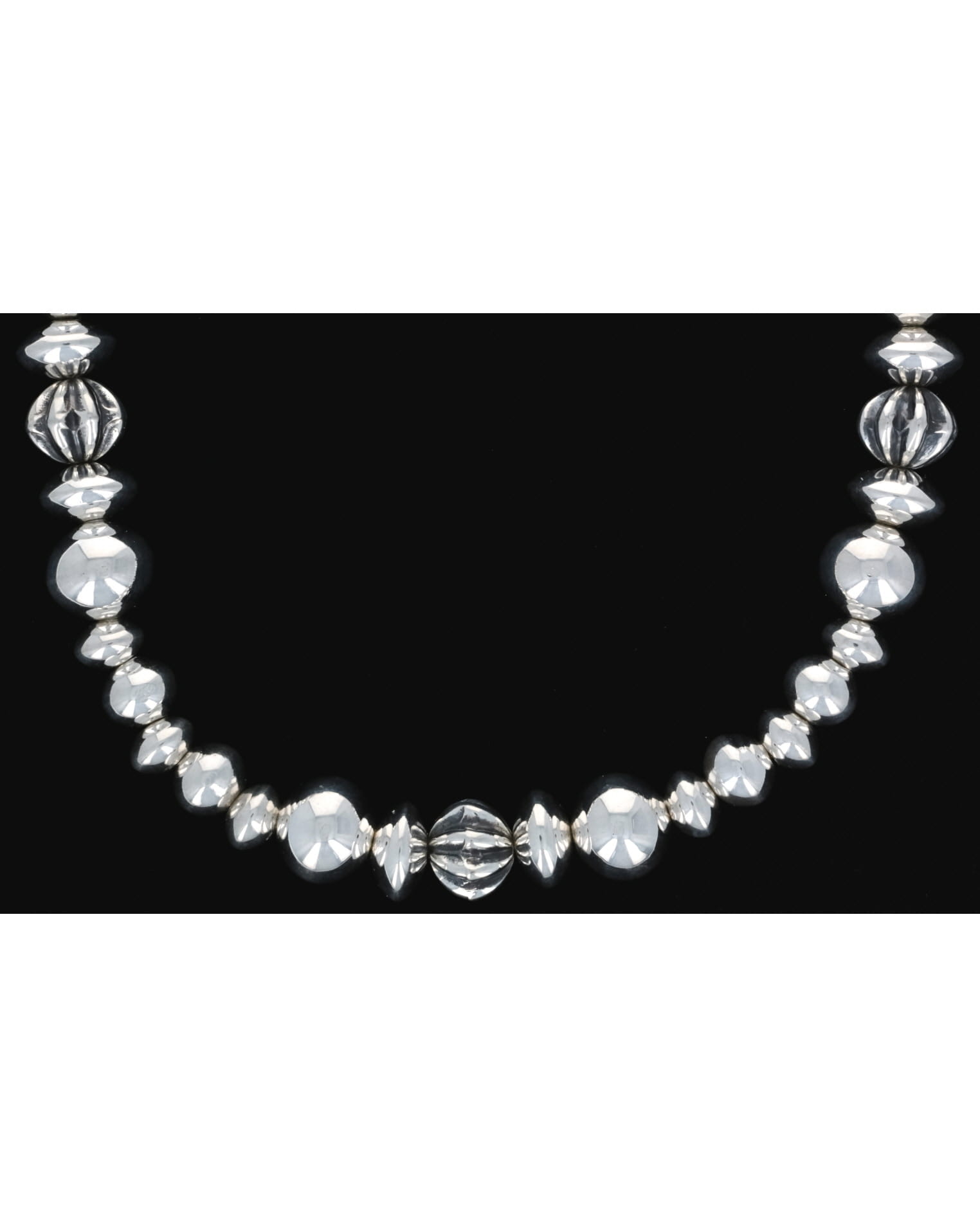 Handmade Sterling Silver Bead Necklace