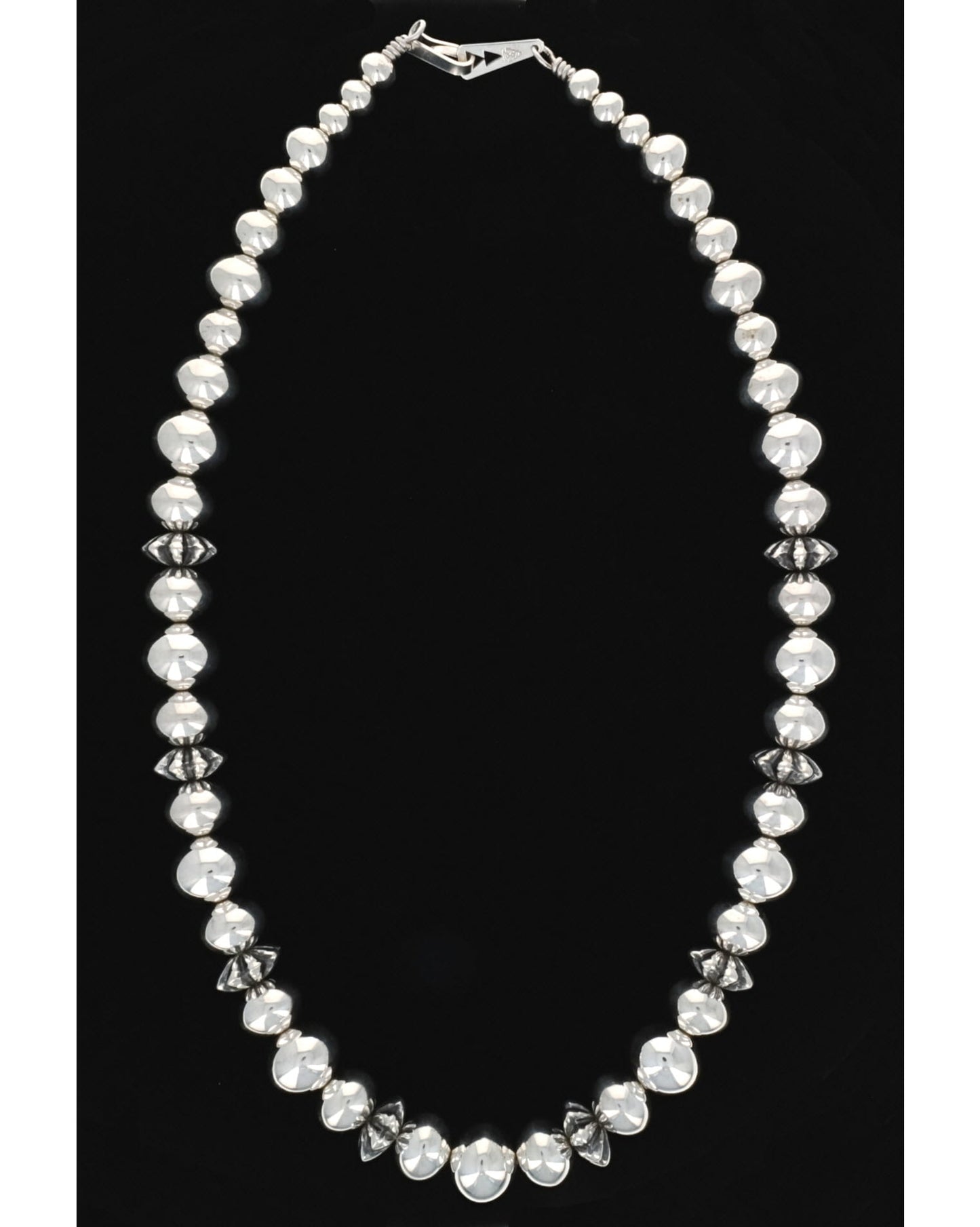 Handmade Sterling Silver Bead Necklace