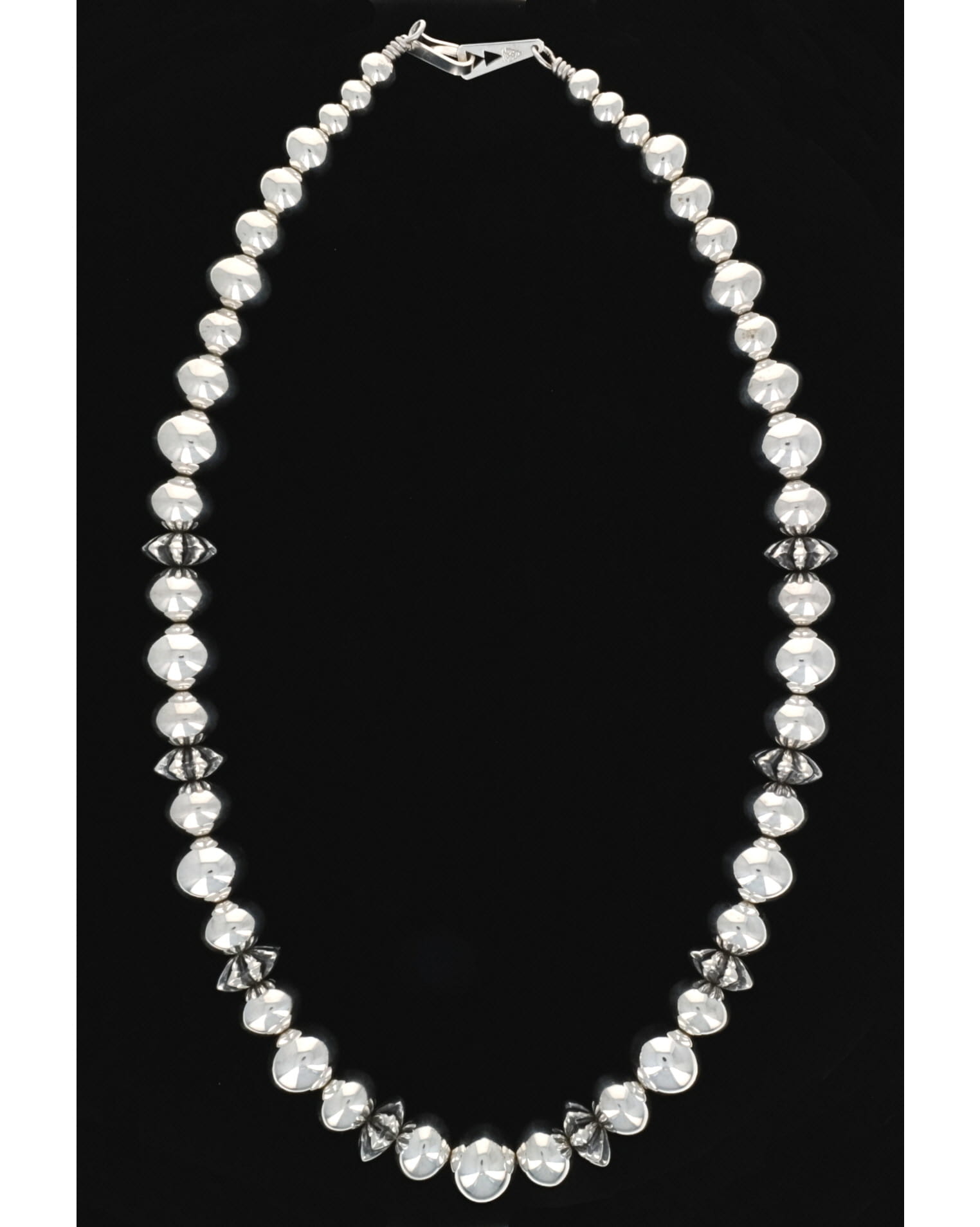 Handmade Sterling Silver Bead Necklace