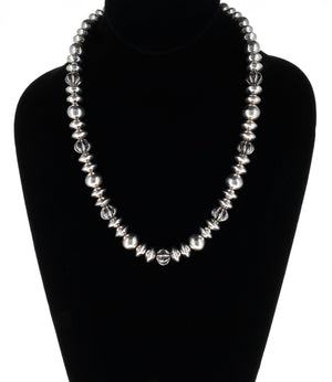 Collier de perles en argent sterling fait main