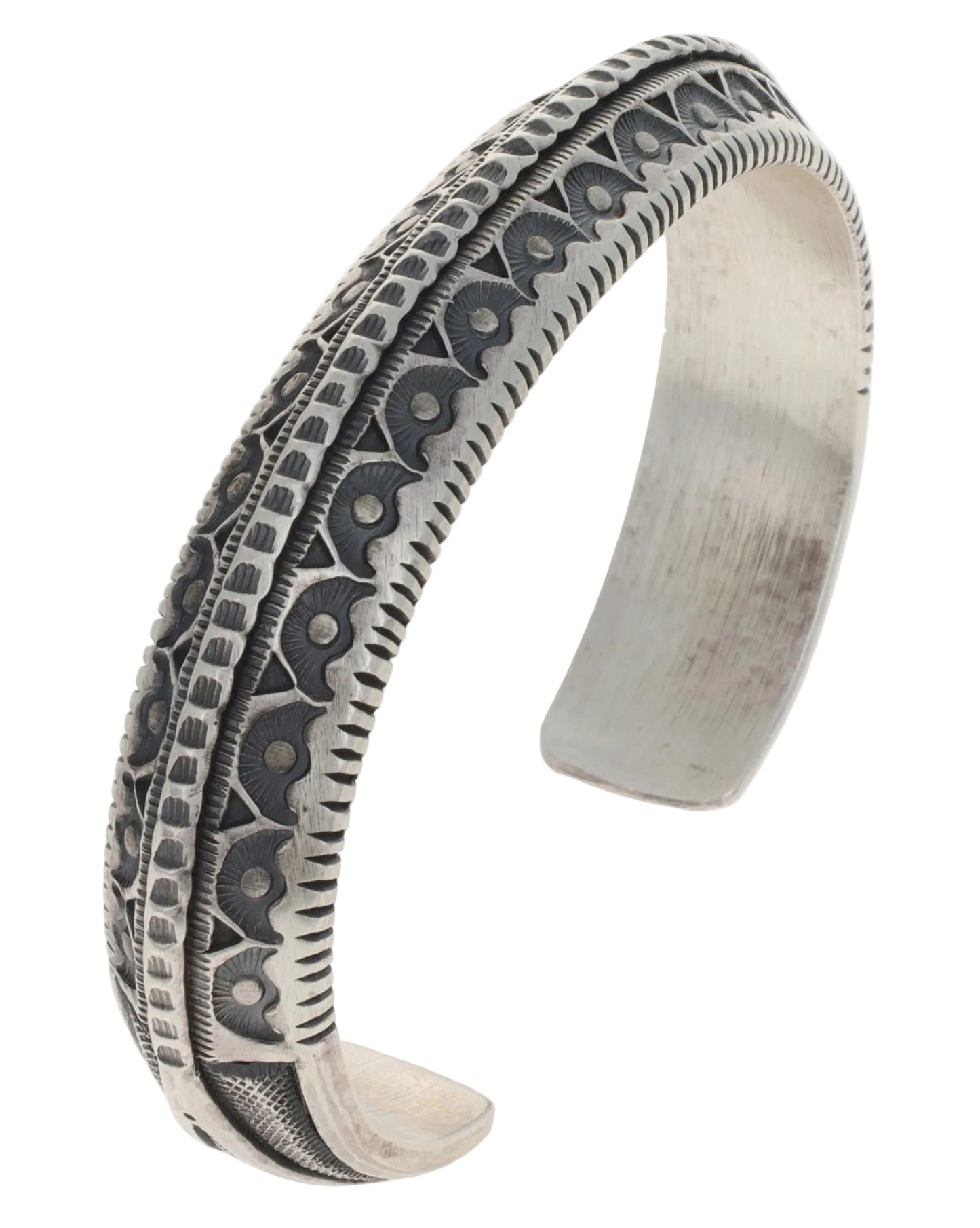 Solid Sterling Silver Triangulated Bracelet