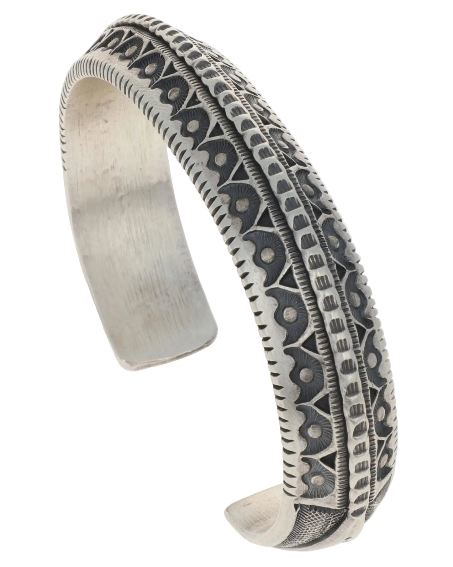 Solid Sterling Silver Triangulated Bracelet