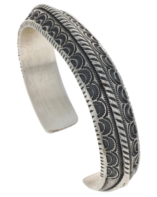 Solid Sterling Silver Triangulated Bracelet