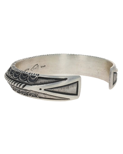 Solid Sterling Silver Triangulated Bracelet
