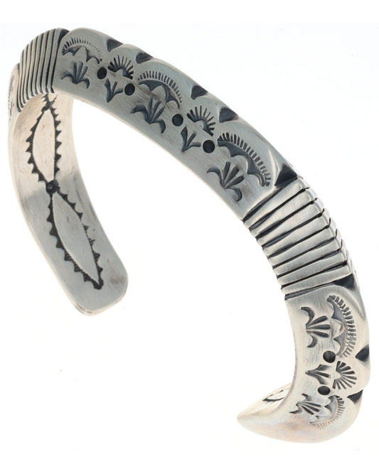 Solid Sterling Silver Triangulated Bracelet