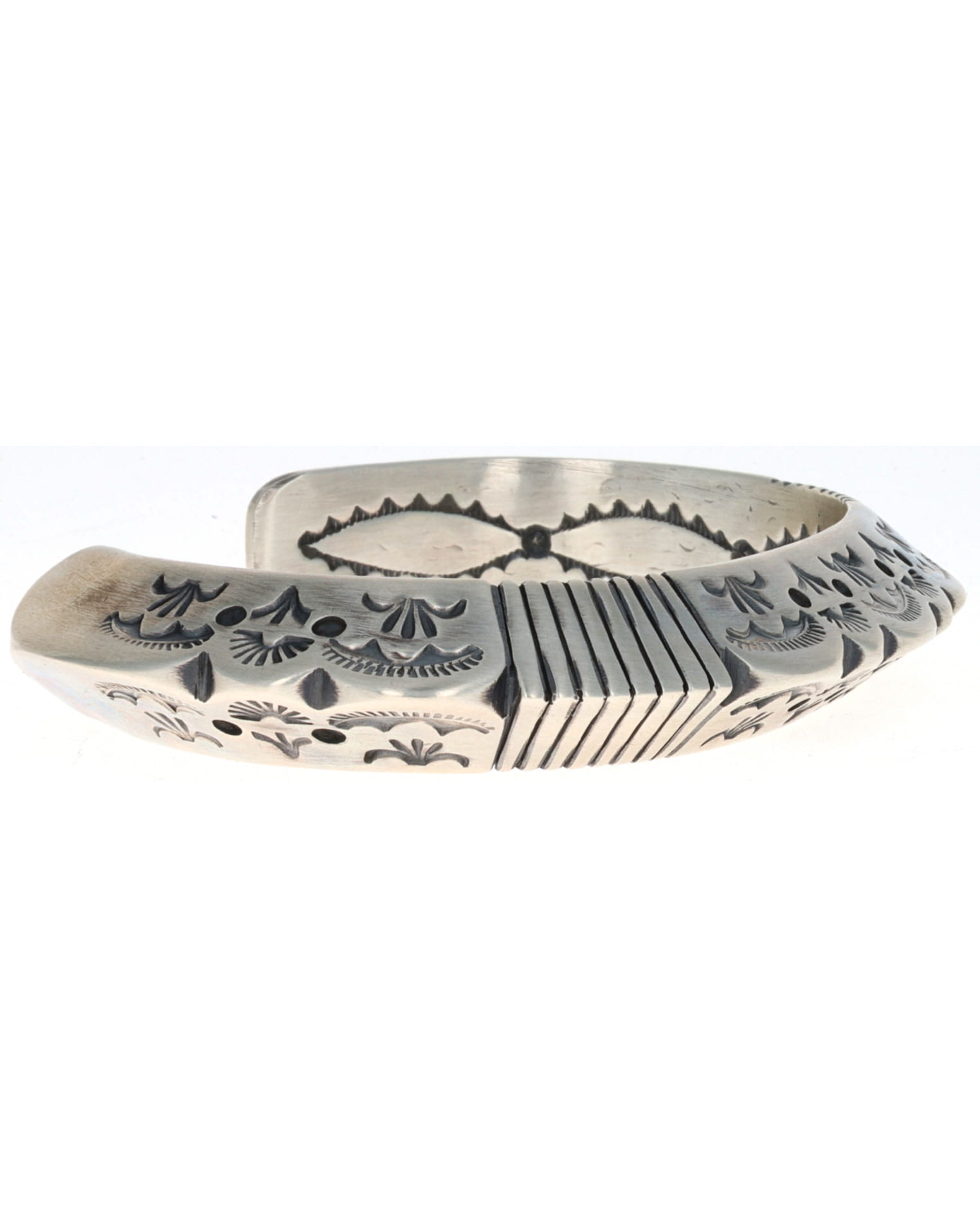Solid Sterling Silver Triangulated Bracelet
