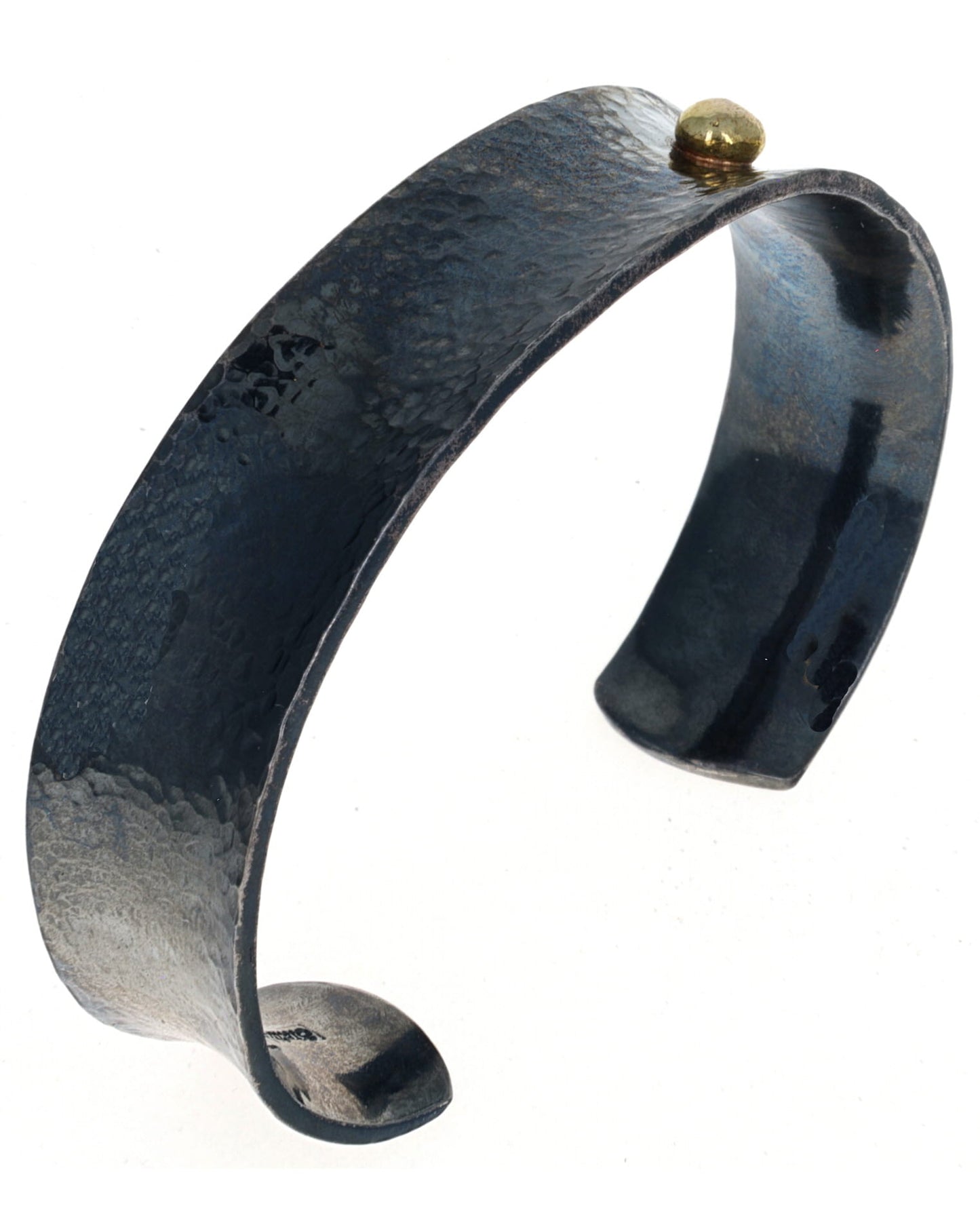 Sterling Silver Bracelet With 18K Gold Button