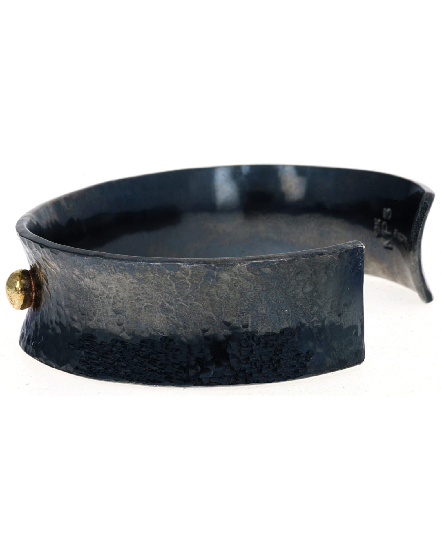 Sterling Silver Bracelet With 18K Gold Button