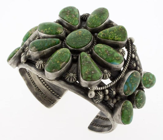 ソノラン ゴールド ターコイズ クラスター ブレスレット