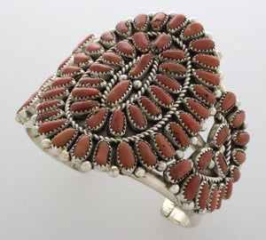 Bracelet Cluster Petit Point en Corail Méditerranéen Naturel