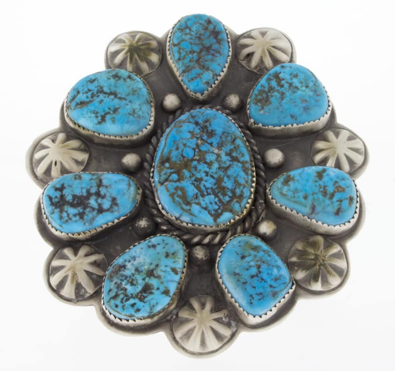 Bracelet en cluster de nuggets turquoise "Mousse de Mer" de la Belle au Bois Dormant Naturelle