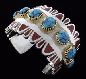 Bracelet en turquoise égyptienne naturelle de haute qualité et corail