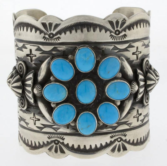 Bracciale a grappolo in turchese naturale Sleeping Beauty