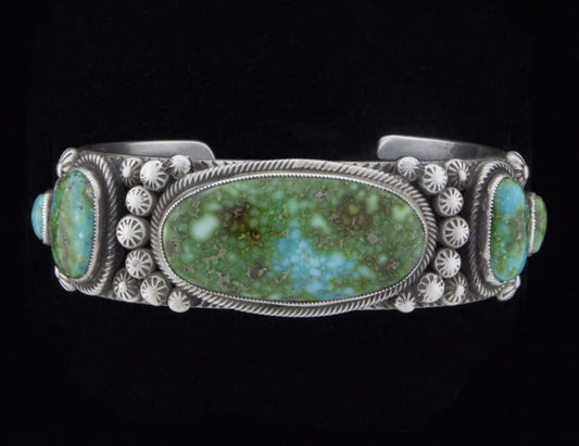 ソノラン ゴールド ターコイズ 5 ストーン ブレスレット