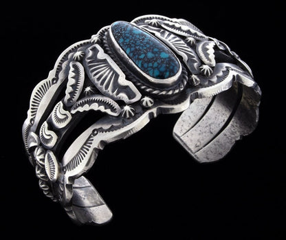 Bracciale in Turchese Naturale di Alta Qualità delle Montagne Nuvolose