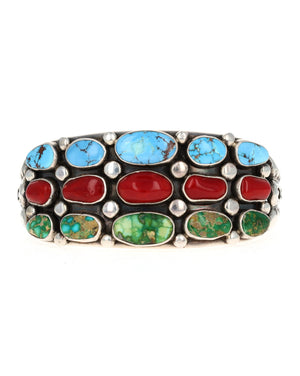 Bracelet 3 rangs multicolore