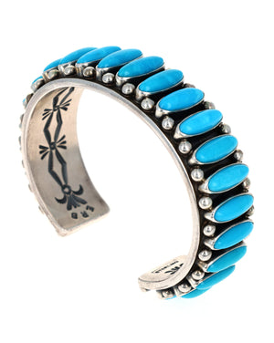 Bracelet naturel en turquoise Sleeping Beauty en rangée
