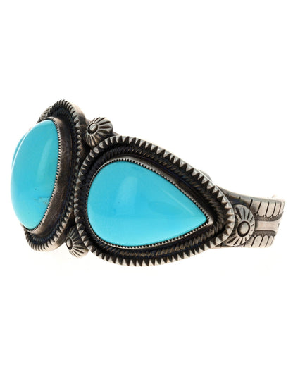 Natural Sleeping Beauty Turquoise Row Bracelet