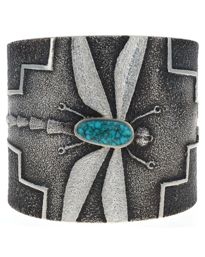 Dragonfly Bracelet With High Grade Natural Lone Mountain Turquoise