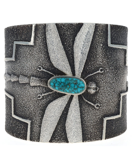 Dragonfly Bracelet With High Grade Natural Lone Mountain Turquoise